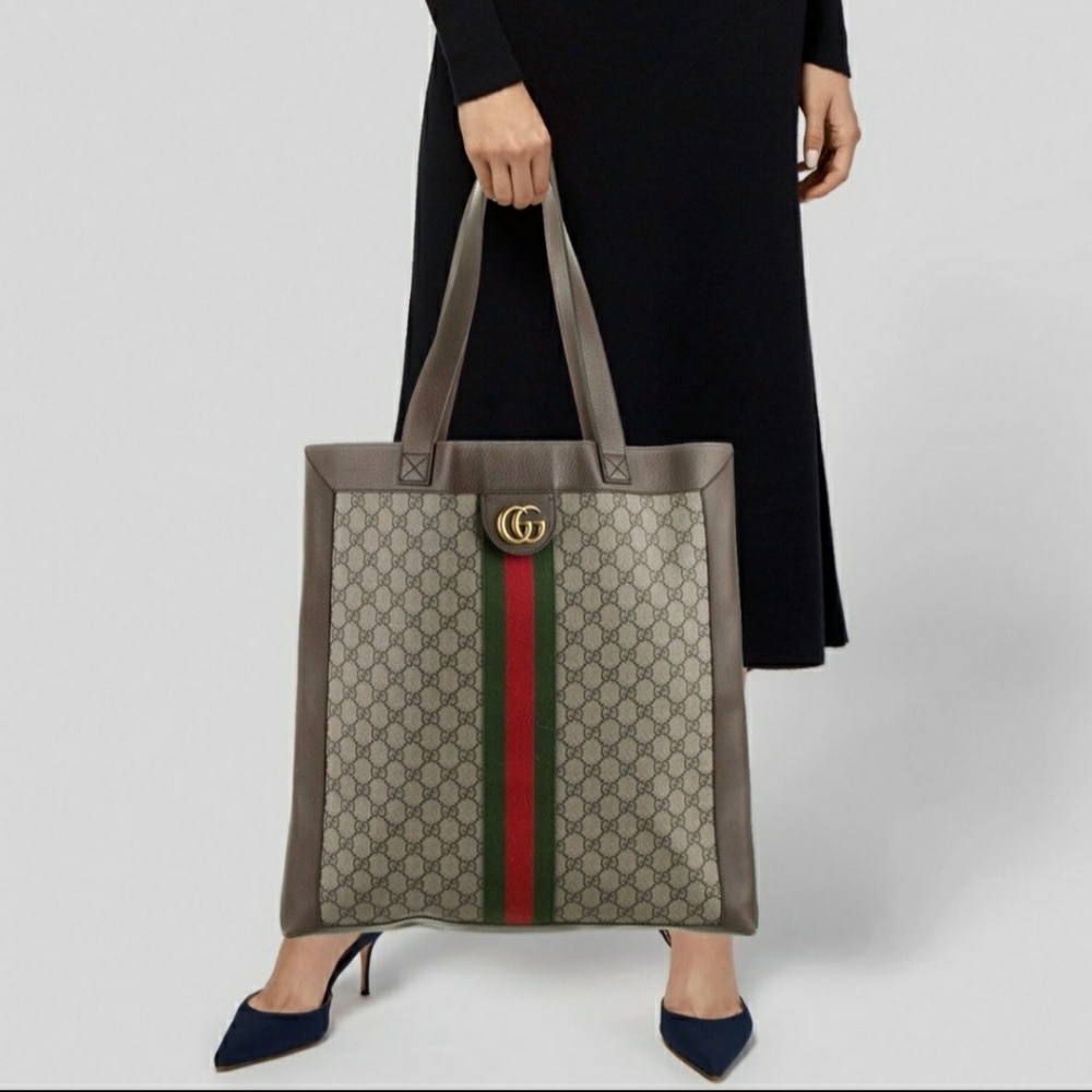 Gucci Ophidia GG Supreme Jacquard Striped Tote Bag